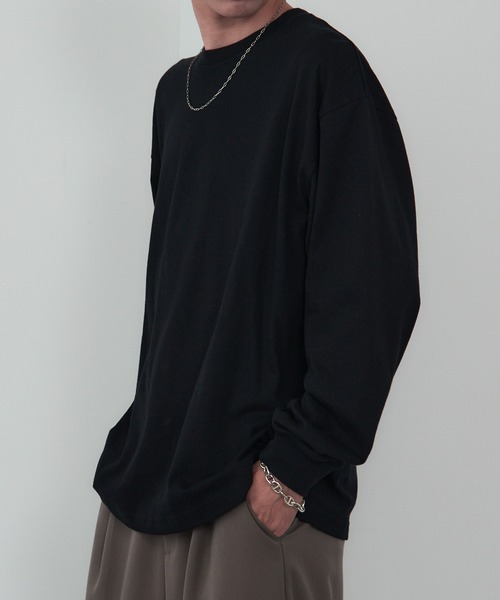 MAISON CLUB（メゾンクラブ）の「【MAISON CLUB】Over Size long sleeve Tee オーバーサイズロンTee（Tシャツ/カットソー・メンズ・ホワイト/ブラック・FREE）」の11枚目の写真