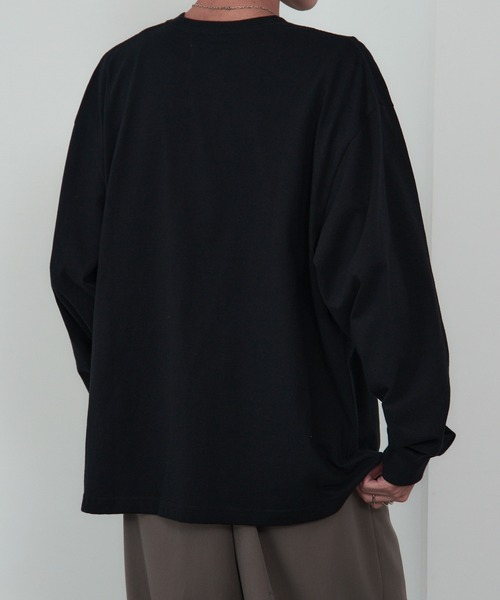 MAISON CLUB（メゾンクラブ）の「【MAISON CLUB】Over Size long sleeve Tee オーバーサイズロンTee（Tシャツ/カットソー・メンズ・ホワイト/ブラック・FREE）」の13枚目の写真