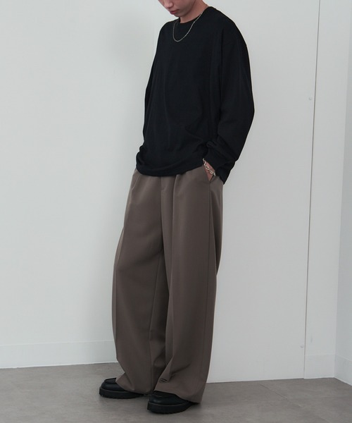 MAISON CLUB（メゾンクラブ）の「【MAISON CLUB】Over Size long sleeve Tee オーバーサイズロンTee（Tシャツ/カットソー・メンズ・ホワイト/ブラック・FREE）」の16枚目の写真
