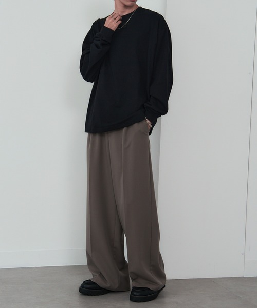 MAISON CLUB（メゾンクラブ）の「【MAISON CLUB】Over Size long sleeve Tee オーバーサイズロンTee（Tシャツ/カットソー・メンズ・ホワイト/ブラック・FREE）」の17枚目の写真