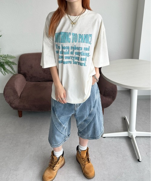 sedacle(セダクル)の「パウダーブリーチT(Tシャツ/カットソー・メンズ・チャコールグレー/オフホワイト/ピンク・LARGE/MEDIUM/SMALL)」の1枚目の写真