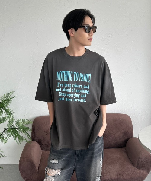 sedacle(セダクル)の「パウダーブリーチT(Tシャツ/カットソー・メンズ・チャコールグレー/オフホワイト/ピンク・LARGE/MEDIUM/SMALL)」の12枚目の写真