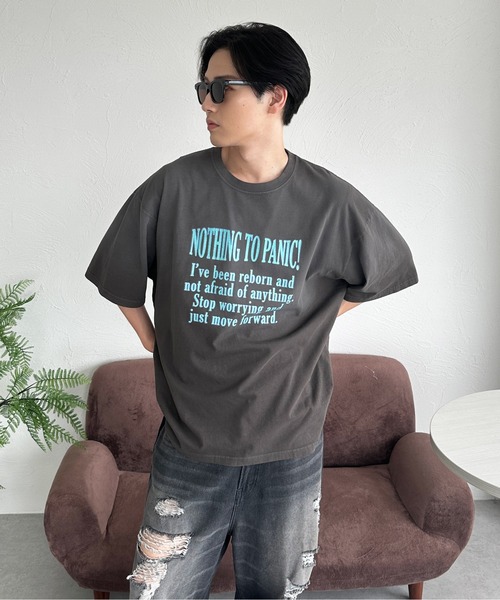 sedacle(セダクル)の「パウダーブリーチT(Tシャツ/カットソー・メンズ・チャコールグレー/オフホワイト/ピンク・LARGE/MEDIUM/SMALL)」の13枚目の写真