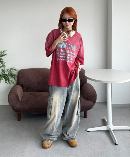sedacle(セダクル)の「パウダーブリーチT(Tシャツ/カットソー・メンズ・チャコールグレー/オフホワイト/ピンク・LARGE/MEDIUM/SMALL)」の21枚目の写真