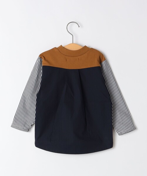 【セール】SHIPS KIDS:80～90cm / パターン 切替 長袖 TEE（Tシャツ/カットソー）｜SHIPS（シップス）