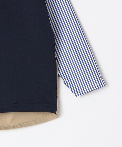 【セール】SHIPS KIDS:80～90cm / パターン 切替 長袖 TEE（Tシャツ/カットソー）｜SHIPS（シップス）