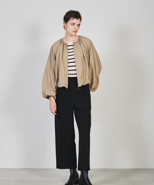 cloenc（クロエンス）の「◆【手洗い可】ギャザーバルーンブルゾン（ブルゾン・レディース・ブラック/カーキ/ブラウン系/ボルドー・01/02/03）」の16枚目の写真