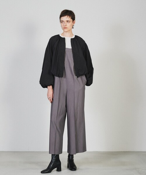 cloenc（クロエンス）の「◆【手洗い可】ギャザーバルーンブルゾン（ブルゾン・レディース・ブラック/カーキ/ブラウン系/ボルドー・01/02/03）」の2枚目の写真