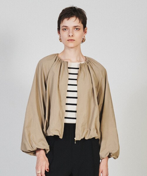 cloenc（クロエンス）の「◆【手洗い可】ギャザーバルーンブルゾン（ブルゾン・レディース・ブラック/カーキ/ブラウン系/ボルドー・01/02/03）」の5枚目の写真