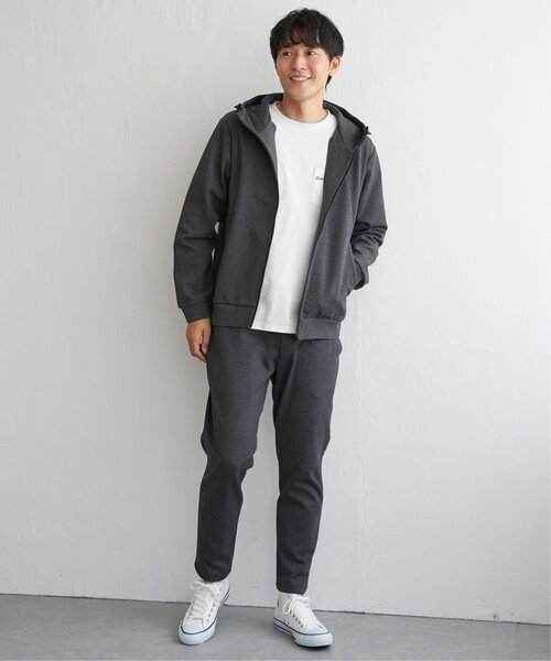 ikka（イッカ）の「【セットアップ対応／親子コーデ】テックストレッチジップパーカー（パーカー・メンズ・オリーブ/スモークグレー/ブラック・XL/L/M/S）」の19枚目の写真