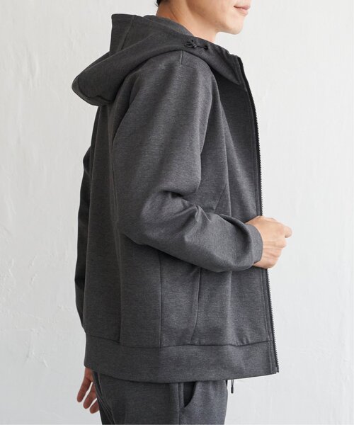 ikka（イッカ）の「【セットアップ対応／親子コーデ】テックストレッチジップパーカー（パーカー・メンズ・オリーブ/スモークグレー/ブラック・XL/L/M/S）」の12枚目の写真