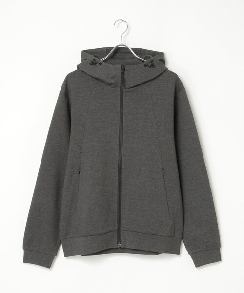 ikka（イッカ）の「【セットアップ対応／親子コーデ】テックストレッチジップパーカー（パーカー・メンズ・オリーブ/スモークグレー/ブラック・XL/L/M/S）」の4枚目の写真