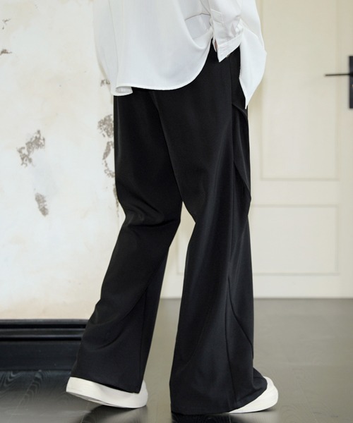 FVLMEN（フルメン）の「【FVLMEN】solid cut loose slacks/ソリッド カット ルーズ スラックス（スラックス・メンズ・ブラウン/グレー/ブラック・MEDIUM/LARGE/X-LARGE）」の4枚目の写真