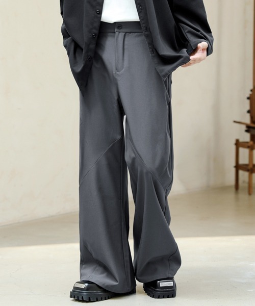 FVLMEN（フルメン）の「【FVLMEN】solid cut loose slacks/ソリッド カット ルーズ スラックス（スラックス・メンズ・ブラウン/グレー/ブラック・MEDIUM/LARGE/X-LARGE）」の19枚目の写真