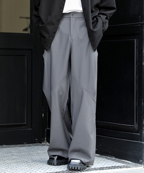 FVLMEN（フルメン）の「【FVLMEN】solid cut loose slacks/ソリッド カット ルーズ スラックス（スラックス・メンズ・ブラウン/グレー/ブラック・MEDIUM/LARGE/X-LARGE）」の13枚目の写真