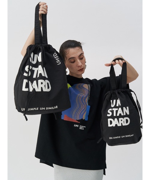UN3D.（アンスリード）の「SHOPPING DRAWSTRING BAG M