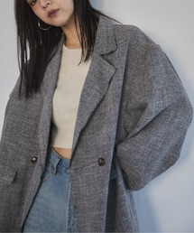 feepur | 【セットアップ可】ライトツイードダブルオーバージャケット(テーラードジャケット)