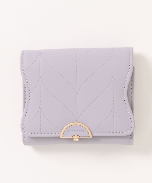 Lace Ladies（レースレディース）の「ヘリンボーン風 ステッチ ウエーブ 三つ折り 財布（財布・レディース・ラベンダー/ミント/ピンク系/ピンク/グレー/ブルー/ブラック・FREE）」の12枚目の写真
