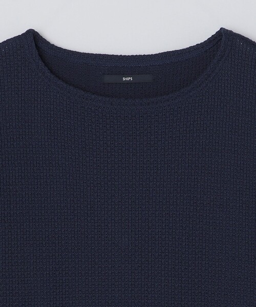 SHIPS(シップス)の「SHIPS: ローゲージ ピケ ボートネック カットソー(Tシャツ/カットソー・メンズ・ナチュラル/ブラック/ネイビー・SMALL/MEDIUM/LARGE/X-LARGE)」の19枚目の写真