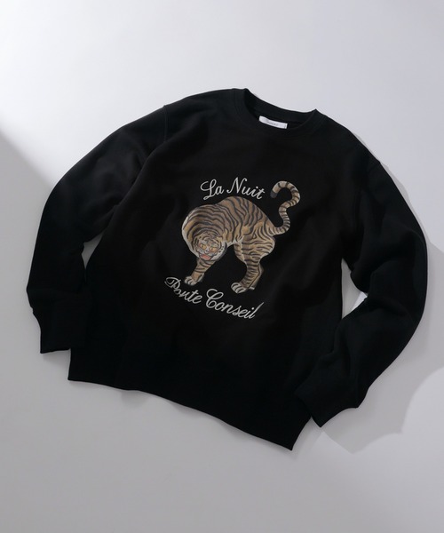 B.C STOCK(ベーセーストック)の「【ZOZO限定】タイガークルーネックスウェット(スウェット・メンズ・グレー/ブラック・M/L/XL)」の3枚目の写真