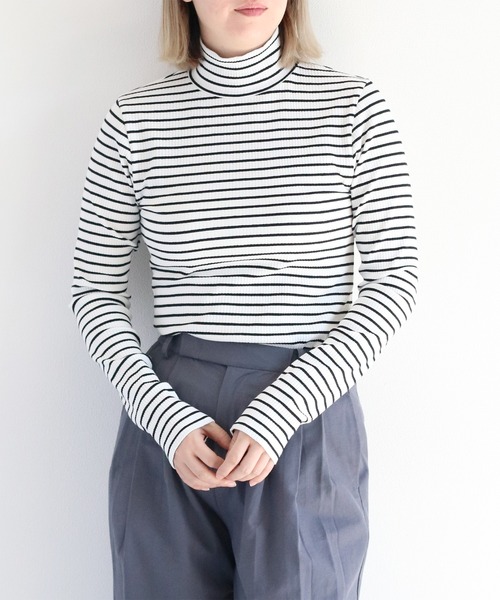 cepo（セポ）の「タートルネックプルオーバー（Tシャツ/カットソー・レディース・ブラック/オフホワイト/ブラウン系その他/ホワイト系その他/ブルー系その他・M）」の3枚目の写真