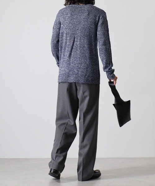FUNALIVE(ファンアライブ)の「Cable knit v neck knit / ケーブル編みVネックニット unisex(ニット/セーター・メンズ・グレー系3/レッド系1/ネイビー系2/キャメル/ブラック系3/ブラック系2/ホワイト系1/ブラック系1/グレー系1/ブラック/ホワイト系2/グレー系2/ネイビー系1/オフホワイト・L/LL/M)」の19枚目の写真
