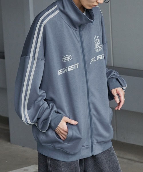 Nintendo ジャージジャケット Mサイズ グレー　トラックジャケット ゲームデザインサイドライントラックジャケット（ジャージ）｜Anchor