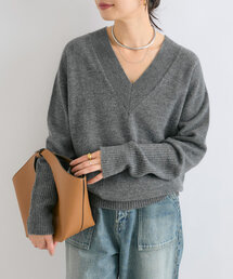 RIVE DROITE | 【大人のシンプルニット】ウール100Vネックニット(ニット/セーター)