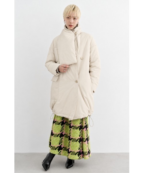 Muel Chic(ミュエルシック)の「Bel air coat ベルエアーコート(ダウンジャケット/コート・レディース・アイボリー/ベージュ/ブラック・FREE)」の9枚目の写真
