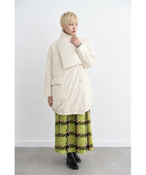Muel Chic(ミュエルシック)の「Bel air coat ベルエアーコート(ダウンジャケット/コート・レディース・アイボリー/ベージュ/ブラック・FREE)」の11枚目の写真