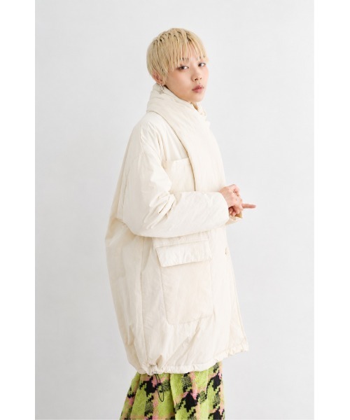 Muel Chic(ミュエルシック)の「Bel air coat ベルエアーコート(ダウンジャケット/コート・レディース・アイボリー/ベージュ/ブラック・FREE)」の7枚目の写真