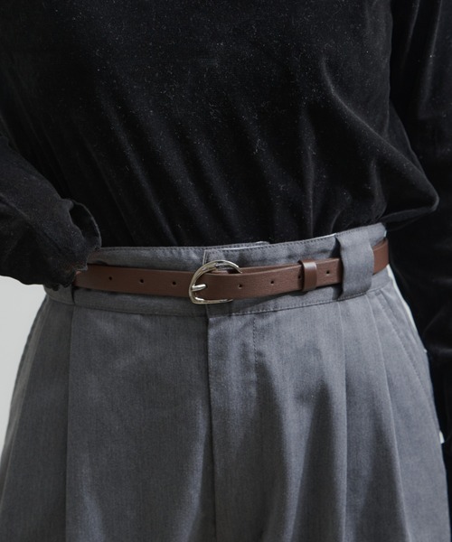 CIAOPANIC TYPY（チャオパニックティピー）の「シンプルデザインベルト小（ベルト・レディース・ブラック/ブラウン・ONE SIZE）」の2枚目の写真