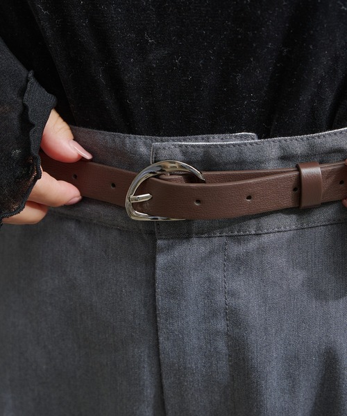 CIAOPANIC TYPY（チャオパニックティピー）の「シンプルデザインベルト小（ベルト・レディース・ブラック/ブラウン・ONE SIZE）」の18枚目の写真