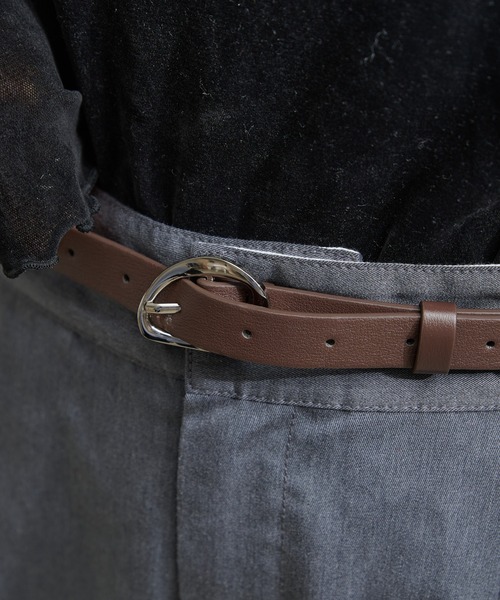 CIAOPANIC TYPY（チャオパニックティピー）の「シンプルデザインベルト小（ベルト・レディース・ブラック/ブラウン・ONE SIZE）」の3枚目の写真