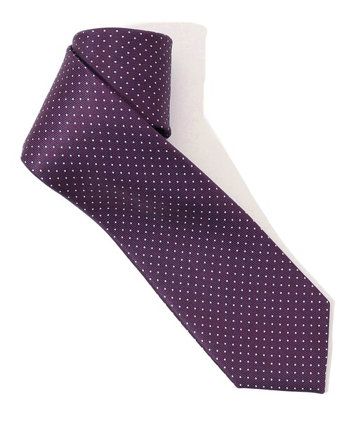 TOMORROWLAND (トゥモローランド)の「TOMORROWLAND シルク ピンドットネクタイ(ネクタイ・メンズ・パープル系その他2/ブラック/ネイビー/ブラウン系その他・FREE)」の4枚目の写真