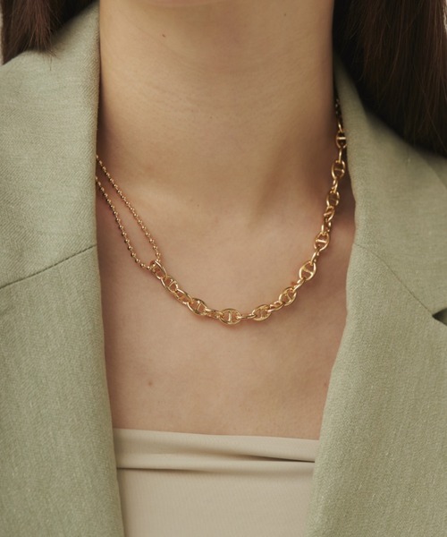 センティ ネックレス ANCHOR FIGARO CHAIN GD 50cm THEFT ネックレス セフト / K18GP ANCHOR CHAIN NECKLACE