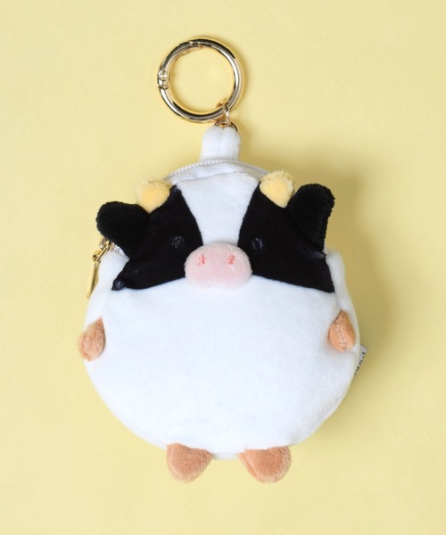 感謝価格　SALE ユキエモン　16cmファスナーポーチ　苺チャーム付き　人気 シュシュ chouchou pouch ファスナー ポーチ付き サテン カラー