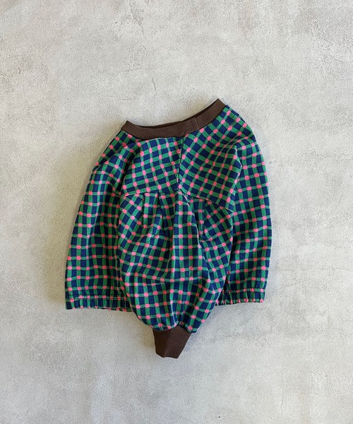 MARKEY'S（マーキーズ）の「ギンガムチェックボリュームショルダースウェット（スウェット・キッズ・レッド/ブラック/グリーン・100/150/140/130/120/110/95/90/80）」の13枚目の写真
