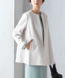 kaene | 【SHIPS別注】kaene:パール モチーフ ショート コート（セレモニー対応可）(その他アウター)