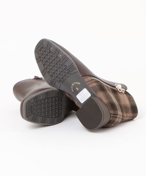 JELLY BEANS（ジェリービーンズ）の「◆防滑◆ファスナーチャーム付きショートブーツ(217-40324)JELLY BEANS(ジェリービーンズ)（ブーツ・レディース・アイボリー/ブラック/ダークブラウン・S/L/M）」の22枚目の写真