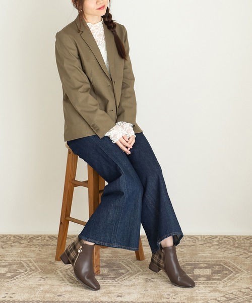 JELLY BEANS（ジェリービーンズ）の「◆防滑◆ファスナーチャーム付きショートブーツ(217-40324)JELLY BEANS(ジェリービーンズ)（ブーツ・レディース・アイボリー/ブラック/ダークブラウン・S/L/M）」の20枚目の写真