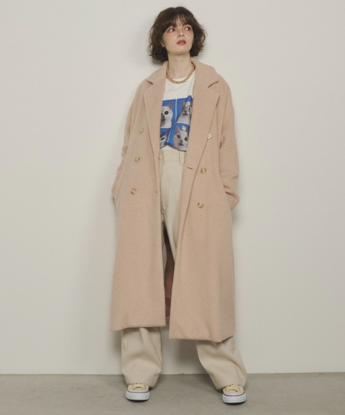 Unitage（ユニテージ）の「CATプリントスウェット（スウェット・レディース・ホワイト/ブラック・FREE）」の6枚目の写真