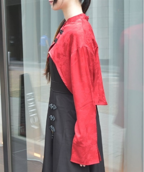 axes femme(アクシーズファム)の「芍薬JQチャイナボレロ(シャツ/ブラウス・レディース・レッド/ネイビー/ミント・FREE)」の5枚目の写真