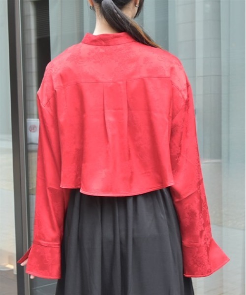 axes femme(アクシーズファム)の「芍薬JQチャイナボレロ(シャツ/ブラウス・レディース・レッド/ネイビー/ミント・FREE)」の6枚目の写真