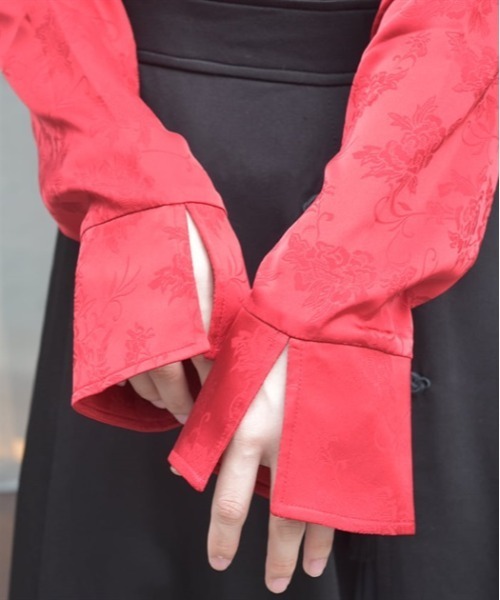 axes femme(アクシーズファム)の「芍薬JQチャイナボレロ(シャツ/ブラウス・レディース・レッド/ネイビー/ミント・FREE)」の8枚目の写真