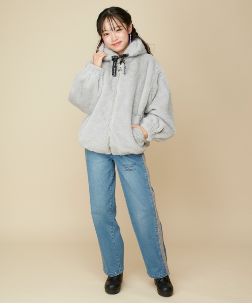 JENNI love（ジェニィラブ）の「エコファーアニマルイヤーパーカー（その他アウター・キッズ・ベージュ/ピンク/グレー・160cm/150cm/140cm/130cm）」の12枚目の写真