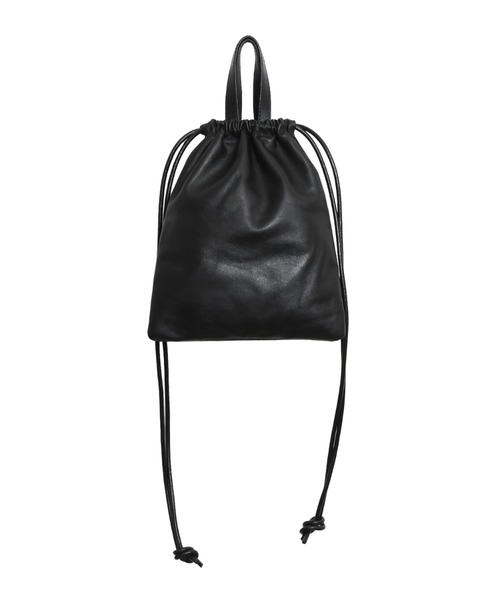YArKA（ヤーカ）の「【YArKA/ヤーカ】 real leather drawstring shoulder mini bag [bdbd4]/ リアルレザー巾着風ハンドル付ショルダーバッグ（ハンドバッグ・レディース・ブラック・FREE）」の5枚目の写真