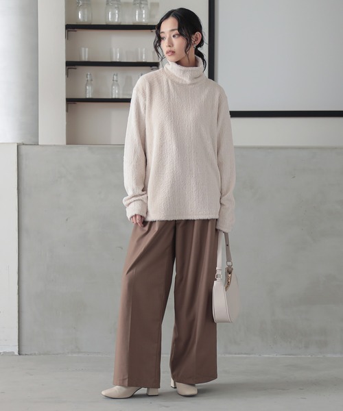 n'OrLABEL（ノアールレーベル）の「シャギータートルネックカットソー（Tシャツ/カットソー・レディース・ブラック/グリーン/アイボリー/モカ・1/2）」の17枚目の写真