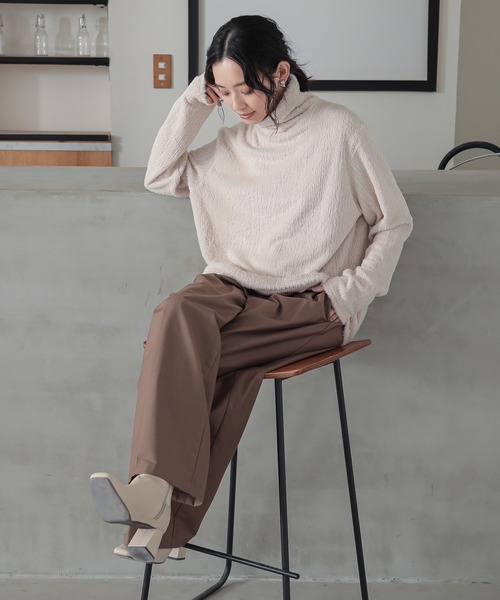 n'OrLABEL（ノアールレーベル）の「シャギータートルネックカットソー（Tシャツ/カットソー・レディース・ブラック/グリーン/アイボリー/モカ・1/2）」の18枚目の写真
