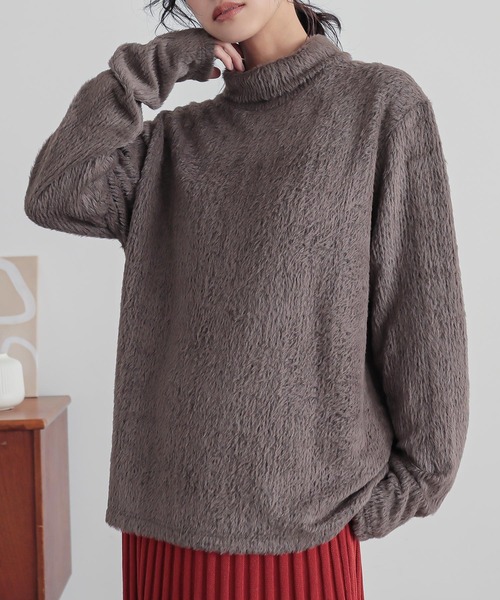 n'OrLABEL（ノアールレーベル）の「シャギータートルネックカットソー（Tシャツ/カットソー・レディース・ブラック/グリーン/アイボリー/モカ・1/2）」の20枚目の写真